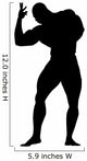 Dramatic Body Builder Silhouette Wall Decal
