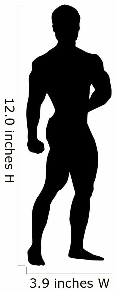Posing Body Builder Silhouette Wall Decal