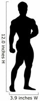 Posing Body Builder Silhouette Wall Decal