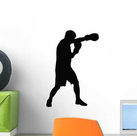 Punching Boxer Boxing Silhouette Wall Decal