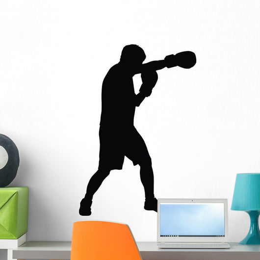Punching Boxer Boxing Silhouette Wall Decal