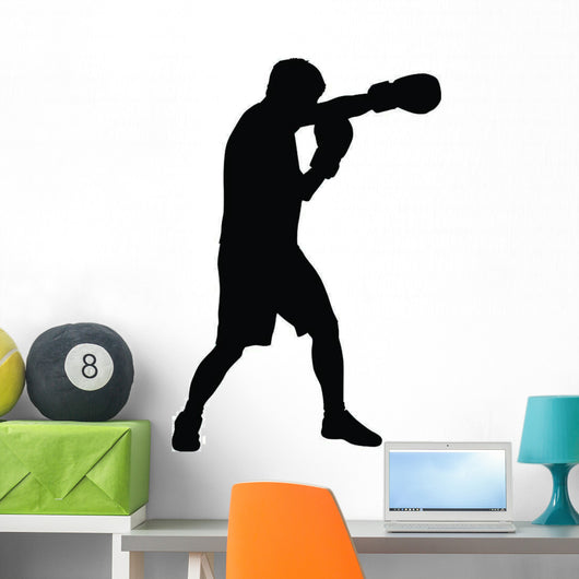 Punching Boxer Boxing Silhouette Wall Decal