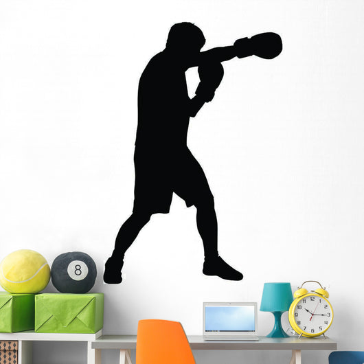Punching Boxer Boxing Silhouette Wall Decal