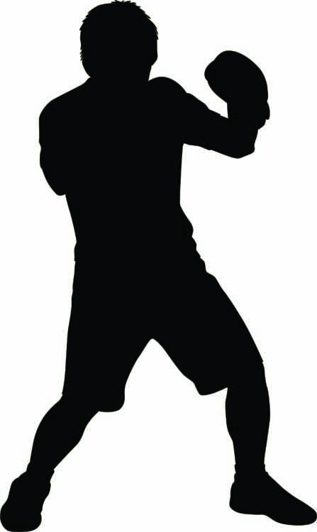 Feinting Boxer Boxing Silhouette Wall Decal