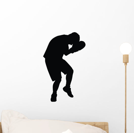 Taking Punch Boxing Silhouette Wall Decal
