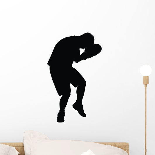 Taking Punch Boxing Silhouette Wall Decal