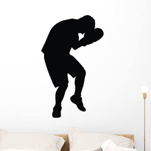 Taking Punch Boxing Silhouette Wall Decal