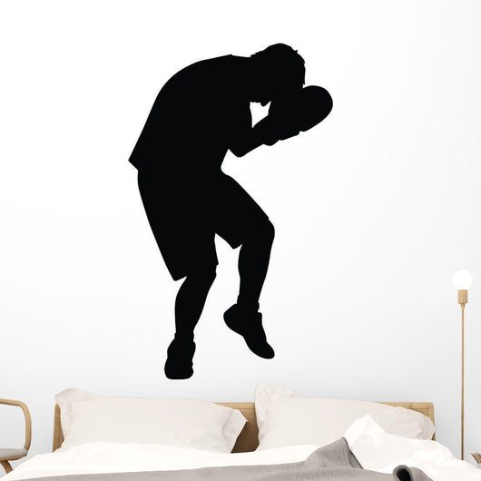 Taking Punch Boxing Silhouette Wall Decal