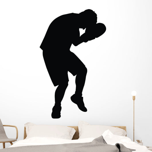 Taking Punch Boxing Silhouette Wall Decal