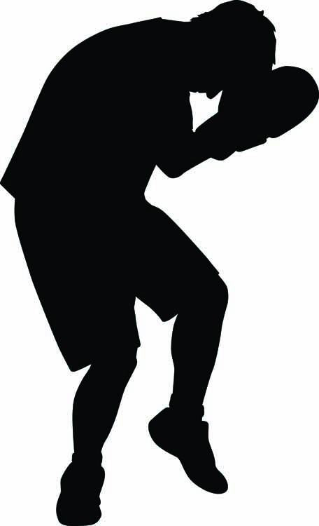 Taking Punch Boxing Silhouette Wall Decal