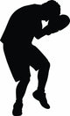 Taking Punch Boxing Silhouette Wall Decal