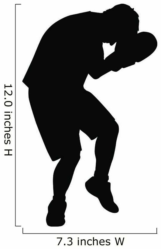 Taking Punch Boxing Silhouette Wall Decal