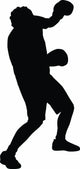 Punched Head Boxing Silhouette Wall Decal