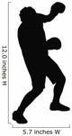 Punched Head Boxing Silhouette Wall Decal