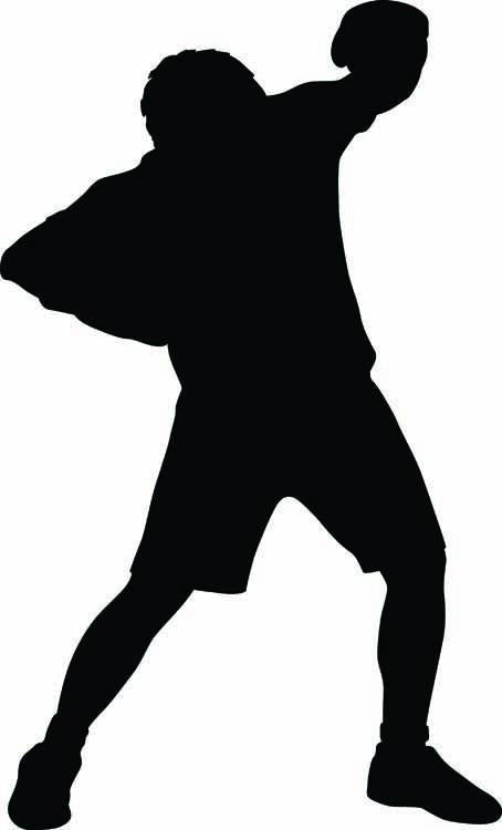 Blocking Boxer Boxing Silhouette Wall Decal
