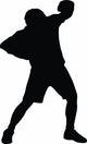 Blocking Boxer Boxing Silhouette Wall Decal