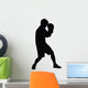 Double Defense Boxing Silhouette Wall Decal
