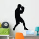Double Defense Boxing Silhouette Wall Decal
