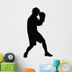 Double Defense Boxing Silhouette Wall Decal
