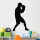 Double Defense Boxing Silhouette Wall Decal