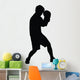 Double Defense Boxing Silhouette Wall Decal