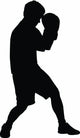 Double Defense Boxing Silhouette Wall Decal