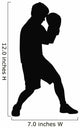 Double Defense Boxing Silhouette Wall Decal
