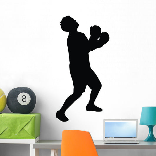 Taking Jab Boxing Silhouette Wall Decal