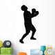 Taking Jab Boxing Silhouette Wall Decal
