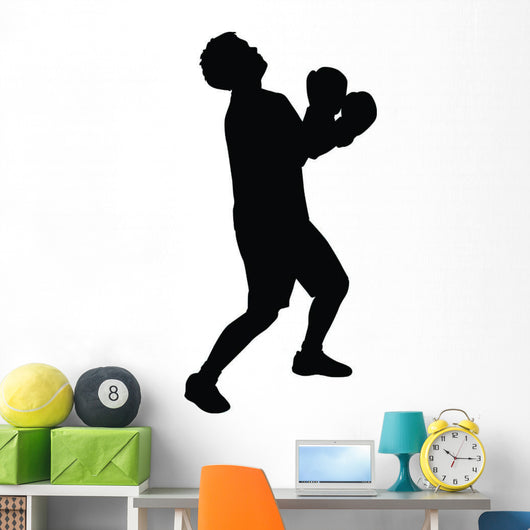 Taking Jab Boxing Silhouette Wall Decal
