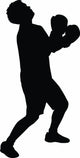 Taking Jab Boxing Silhouette Wall Decal