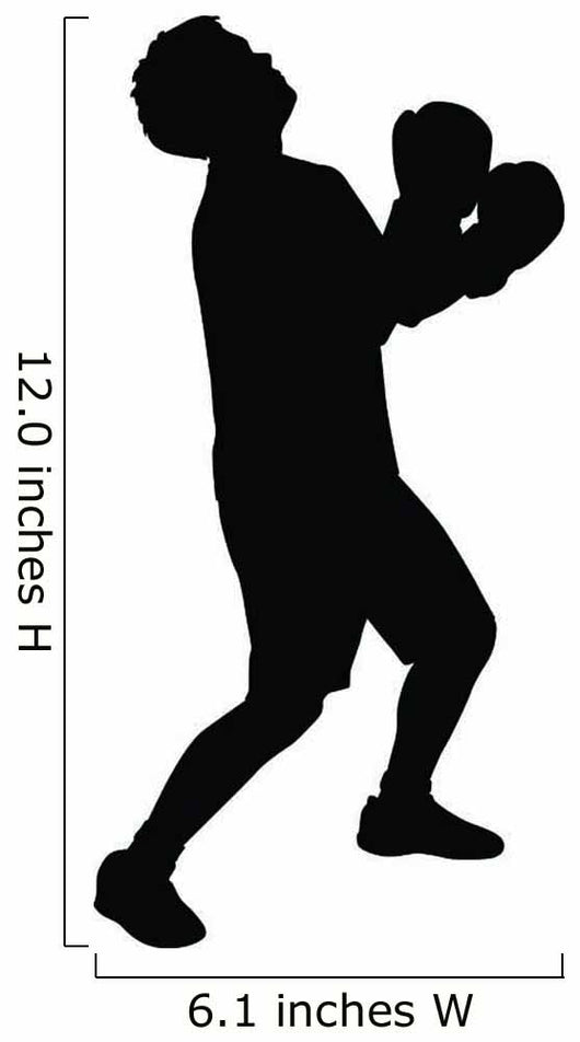 Taking Jab Boxing Silhouette Wall Decal