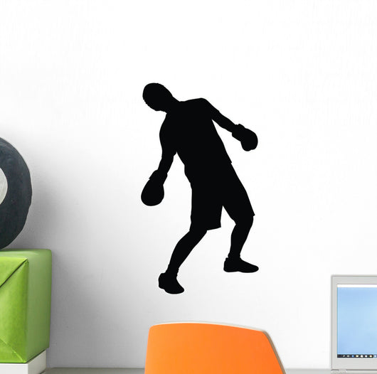 Painful Punch Boxing Silhouette Wall Decal
