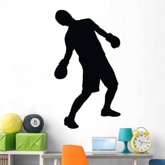 Painful Punch Boxing Silhouette Wall Decal