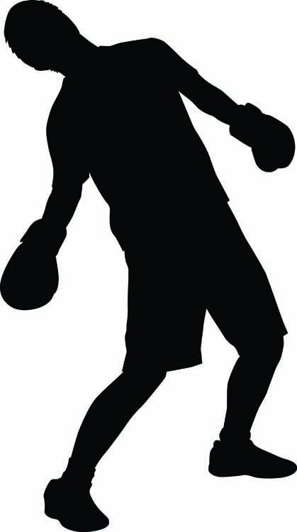 Painful Punch Boxing Silhouette Wall Decal