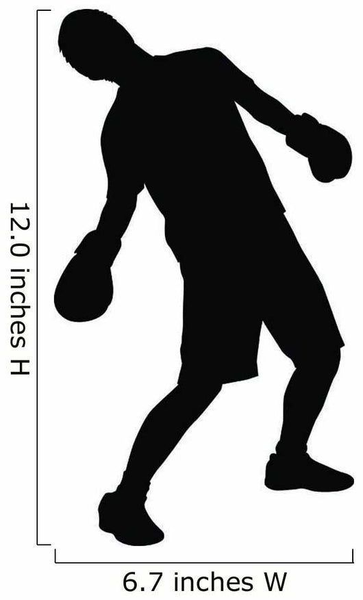 Painful Punch Boxing Silhouette Wall Decal