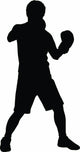 Boxing Silhouette Wall Decal