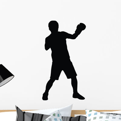 Boxing Wall Decal shown on a wall