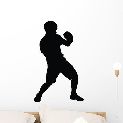 Defensive Stance Boxing Wall Decal shown on a wall