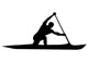 Canoeing Silhouette Wall Decal