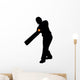 Batter Hitting Cricket Silhouette Wall Decal
