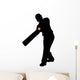 Batter Hitting Cricket Silhouette Wall Decal