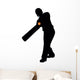 Batter Hitting Cricket Silhouette Wall Decal