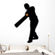 Batter Hitting Cricket Silhouette Wall Decal