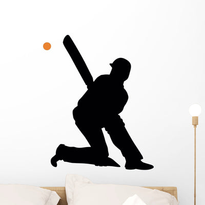Cricket Silhouette Wall Decal shown on a wall