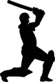 Batter Cricket Silhouette Wall Decal