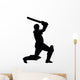 Batter Cricket Silhouette Wall Decal