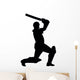 Batter Cricket Silhouette Wall Decal