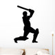 Batter Cricket Silhouette Wall Decal