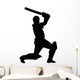 Batter Cricket Silhouette Wall Decal